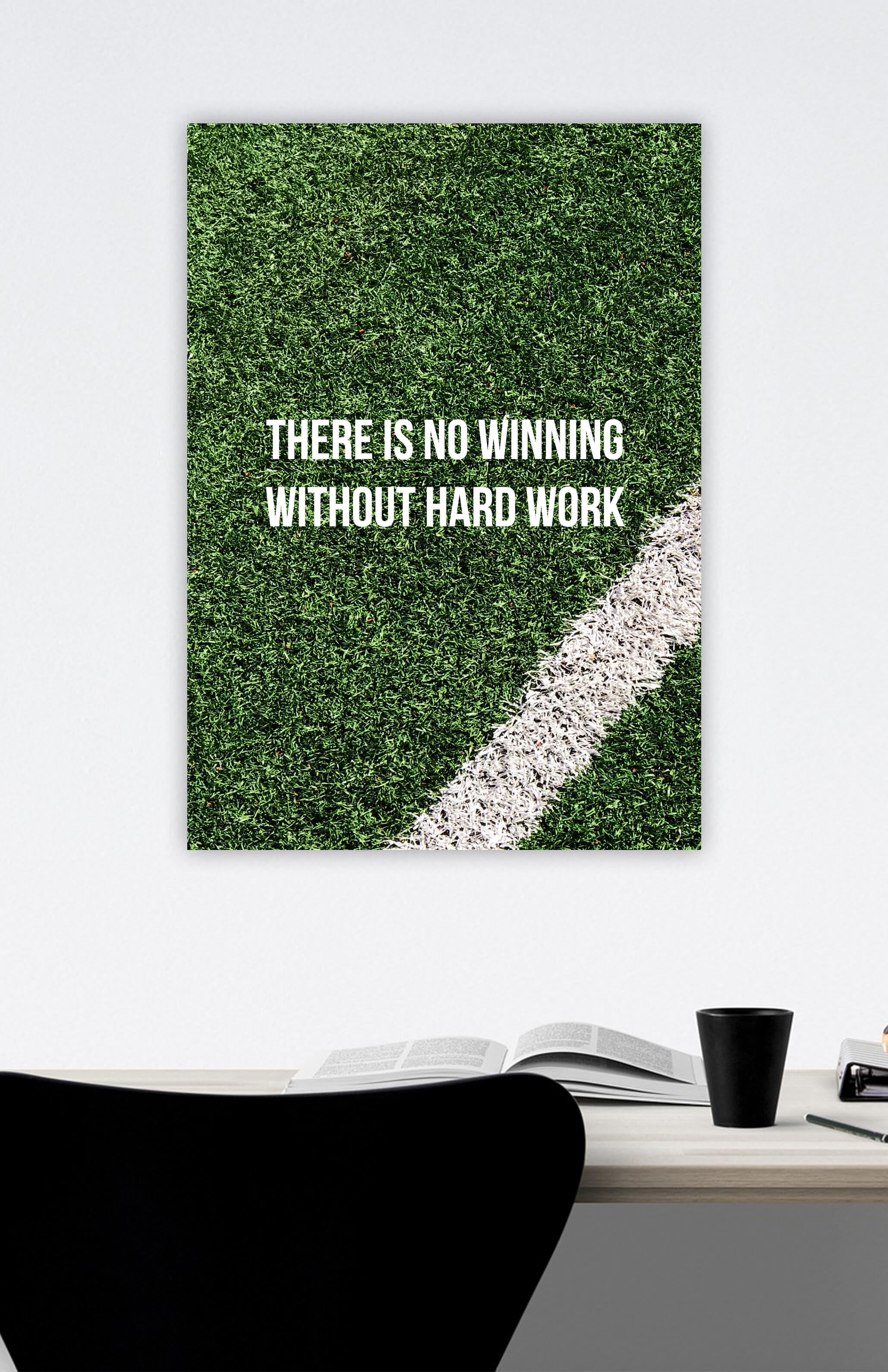 V3 Apparel womens There is No Winning without Hard Work, Motivational posters, mens inspirational wall artwork and empowering poster quote designs for office, home gym, school, kitchen and living room.