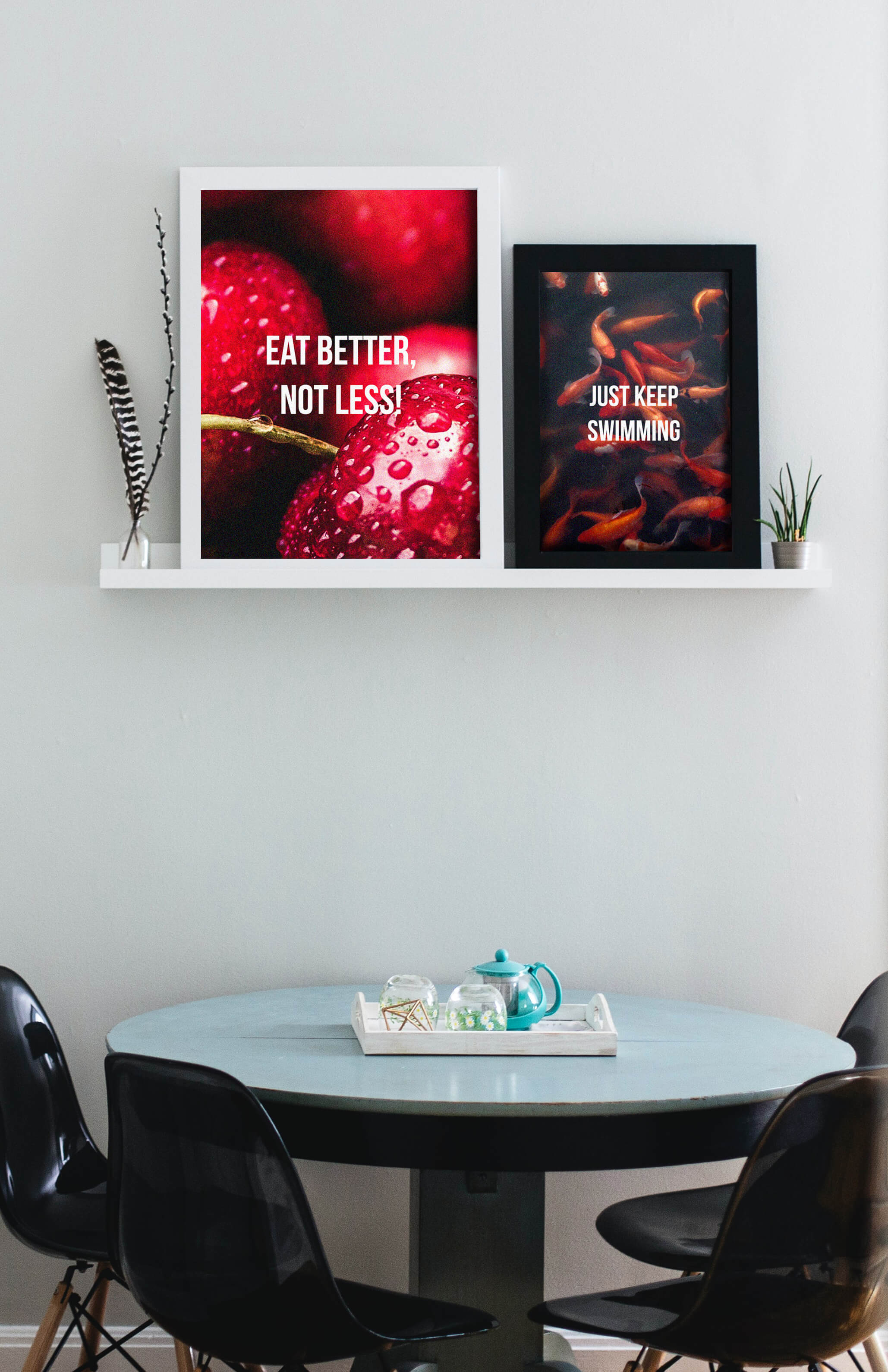 V3 Apparel womens Eat Better Not Less, Motivational posters, mens inspirational wall artwork and empowering poster quote designs for office, home gym, school, kitchen and living room.